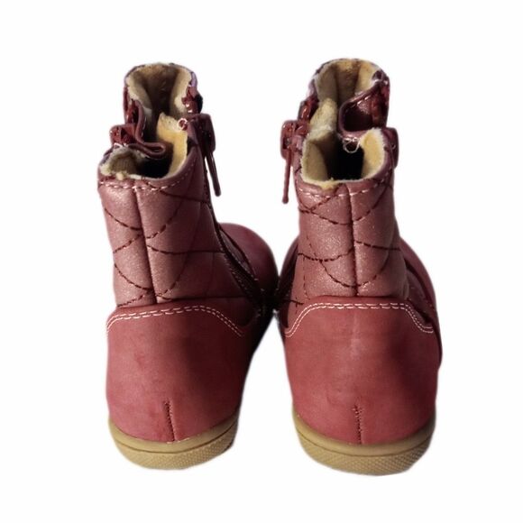 Rachel Shoes Maroon Quilted Boots sz 6 Little Girls Toddler - Picture 5 of 9